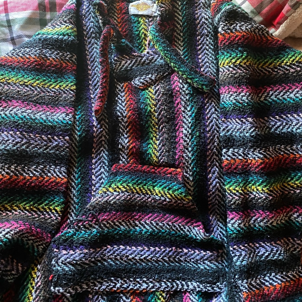 Rainbow Woven Baja Hoodie